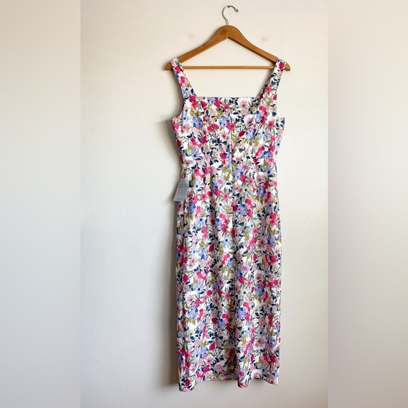 NSR Floral Sheath Dress Sleeveless Garden Cocktail Wedding Guest Event Victorian - Picture 5 of 9